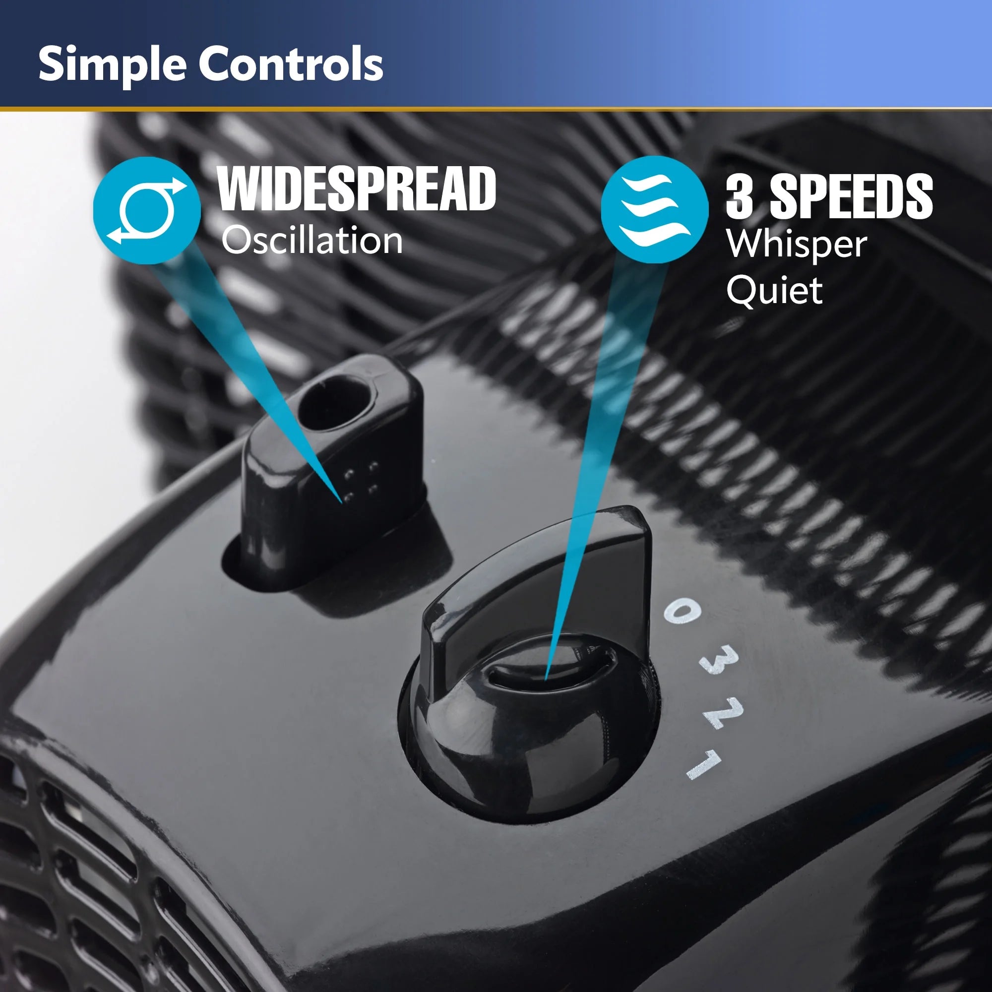 Lasko 16” 3-Speed Adjustable Oscillating Pedestal Fan, Black, S16500 New