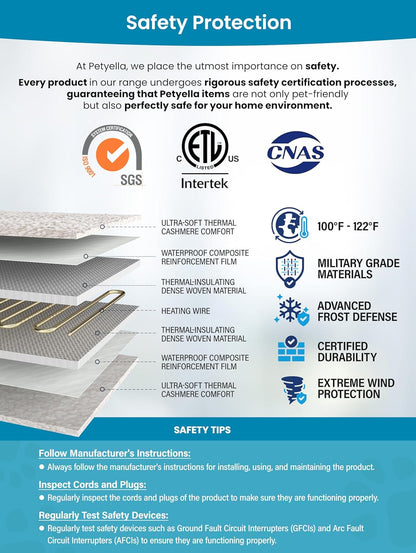 Deluxe Insulated Heated Cat House for Winter - Weatherproof Design, Easy Assembly, Dual Escape Doors, Suitable for Indoor and Outdoor Use - Coffee Pethouse