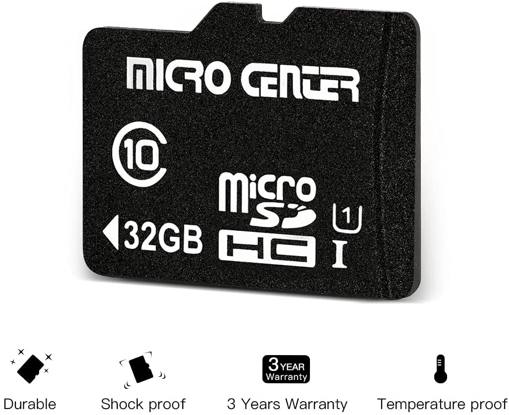 Micro Center 32GB Class 10 Microsdhc Flash Memory Card with Adapter for Mobile Device Storage Phone, Tablet, Drone & Full HD Video Recording - 80Mb/S UHS-I, C10, U1 (5 Pack)