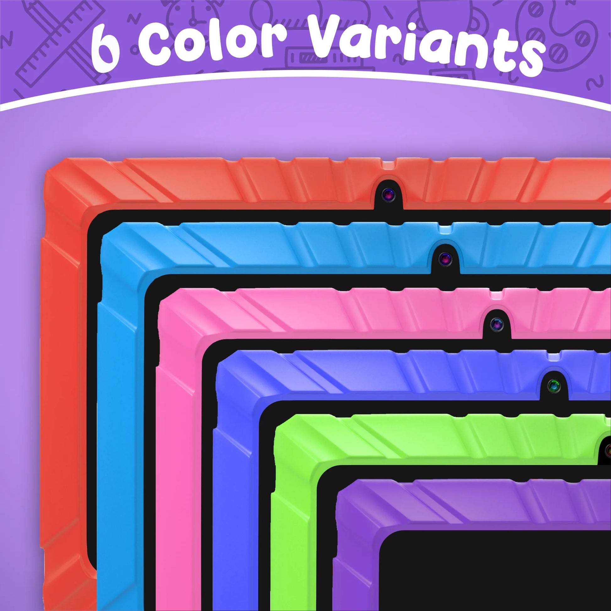 7" Kids Tablet, 2025 Model, Ages 3-7,  Academy Preloaded, Kid-Proof Case, Android Tablet, Parental Controls, 32GB – Purple