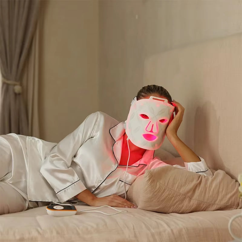 LED Red Light Therapy Facial Mask - 660Nm & 850Nm Far Infrared Treatment