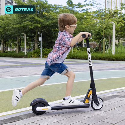Gotrax GKS Series Electric Scooter for Children Aged 6-12, Maximum Speed of 7.5 MPH and Range of 3.75-4 Miles, 150W Motor, 6-Inch Wheels, User-Friendly Thumb Throttle, Durable All-Metal Frame Supports Up to 121 Pounds for Boys and Girls