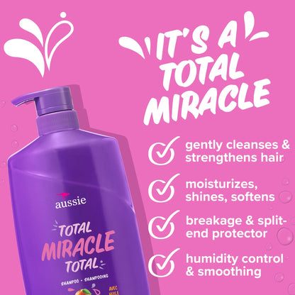 Total Miracle Shampoo, Paraben-Free Formula for All Hair Types, 26.2 Fl Oz