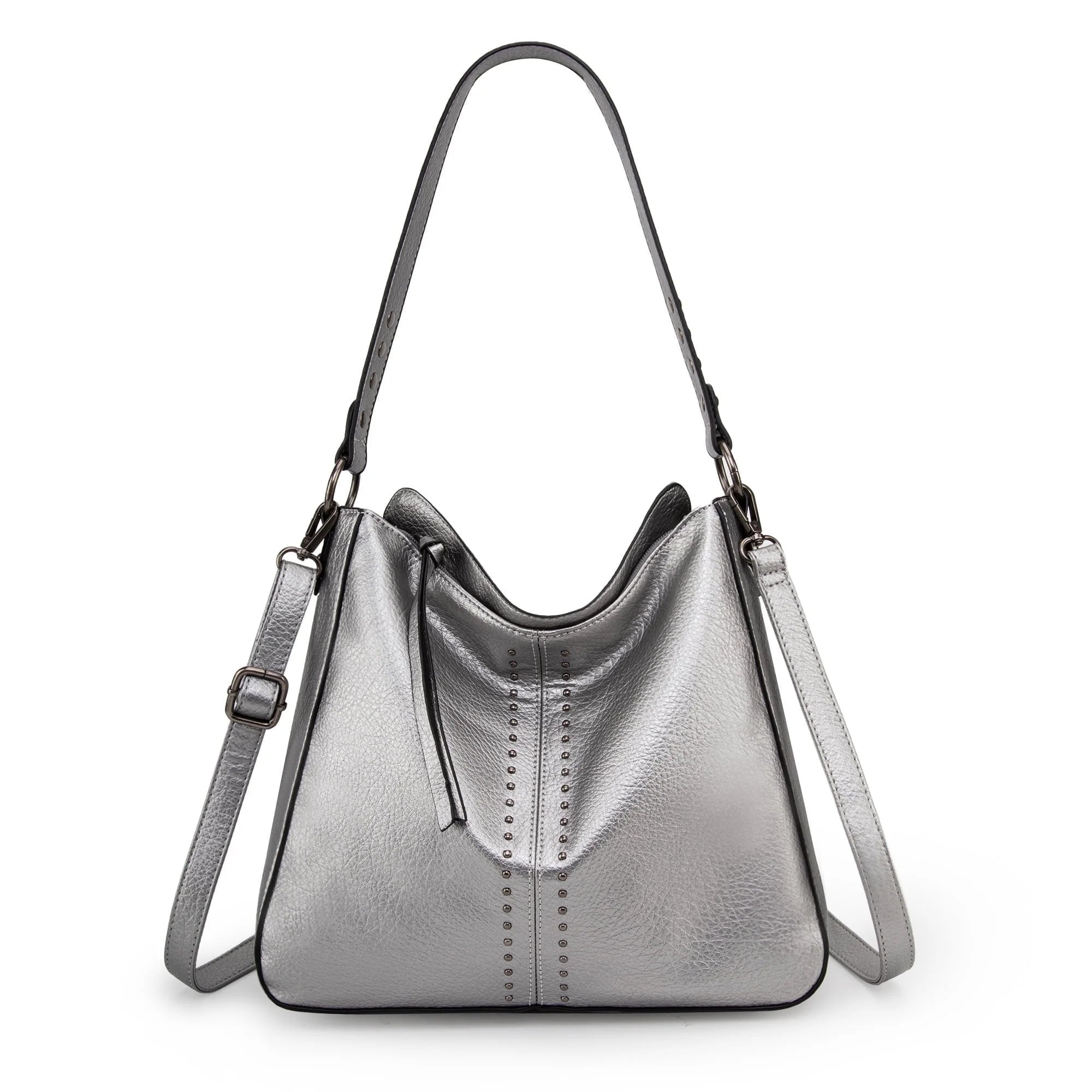 Hobo Bag for Women Crossbody Purse and Handbags Ladies Chic Shoulder Bags, Pearl Silver