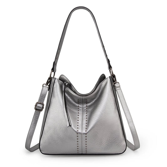 Hobo Bag for Women Crossbody Purse and Handbags Ladies Chic Shoulder Bags, Pearl Silver