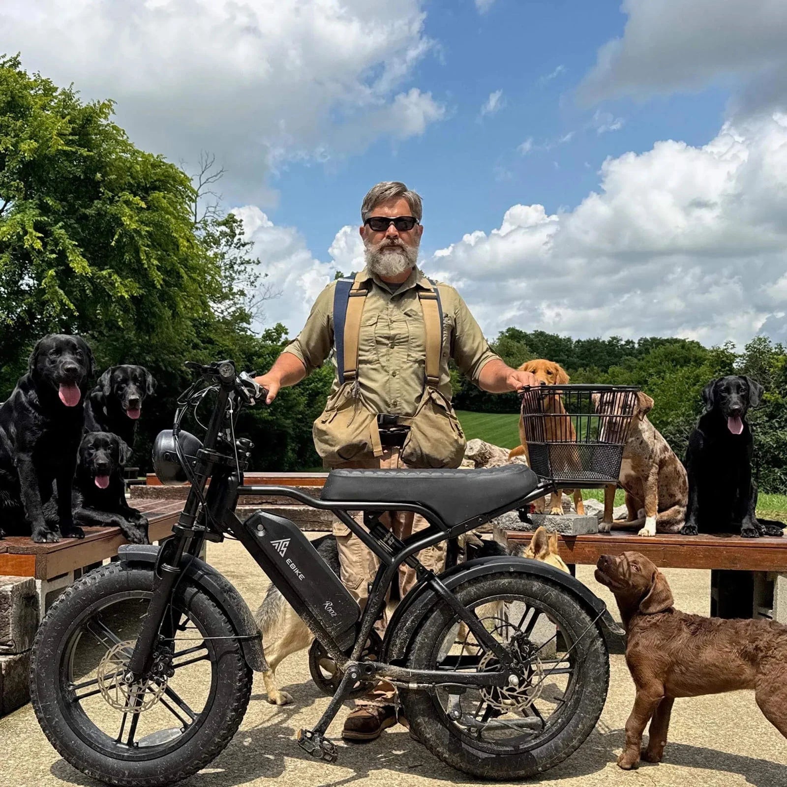 Adult Electric Mountain Bike, 750W Peak (1500W) Motor, 20"x4" Fat Tires, Hydraulic Disc Brakes, 48V/15AH UL2849, App Control