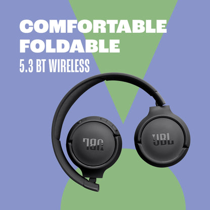 Tune 520BT Wireless On-Ear Headphones - Experience  Pure Bass Sound On-the-Go - Black