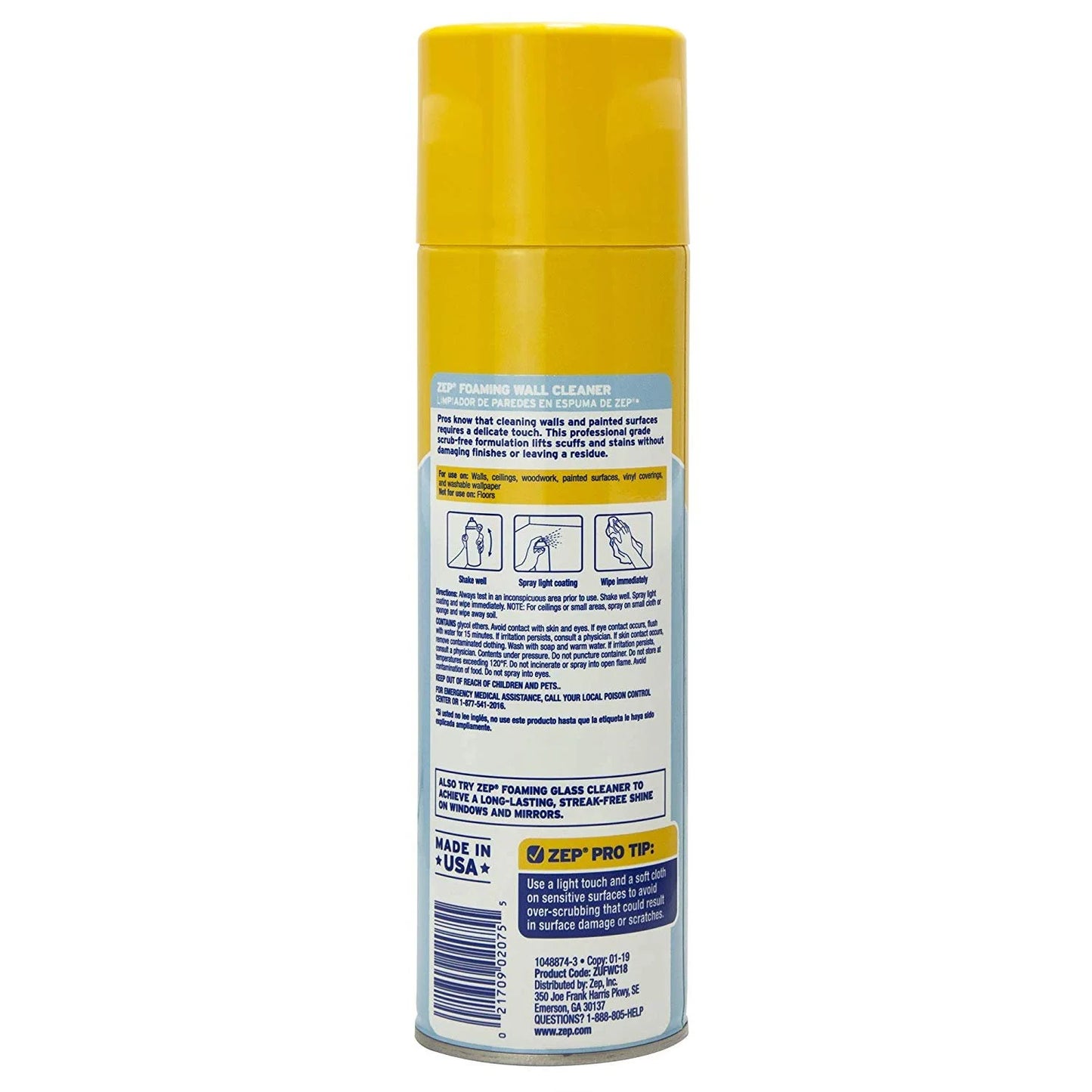 Unscented Wall Cleaner Foam, 18 Oz