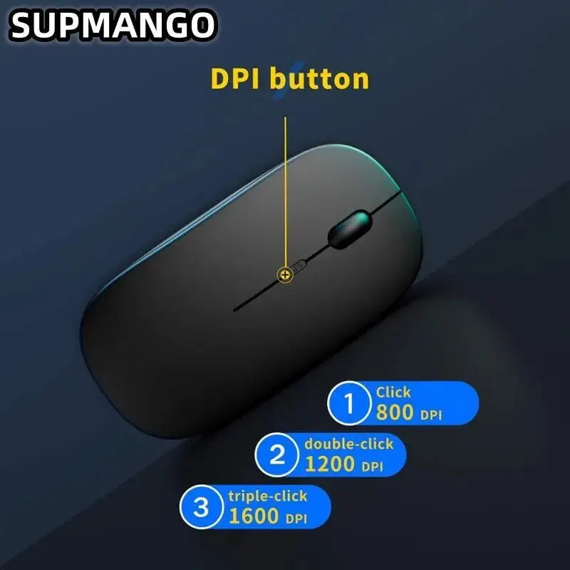 Rechargeable Wireless Gaming Mouse Portable Ergonomic Quiet and Magical Suitable for Portable Computers Tablets IPAD Phone
