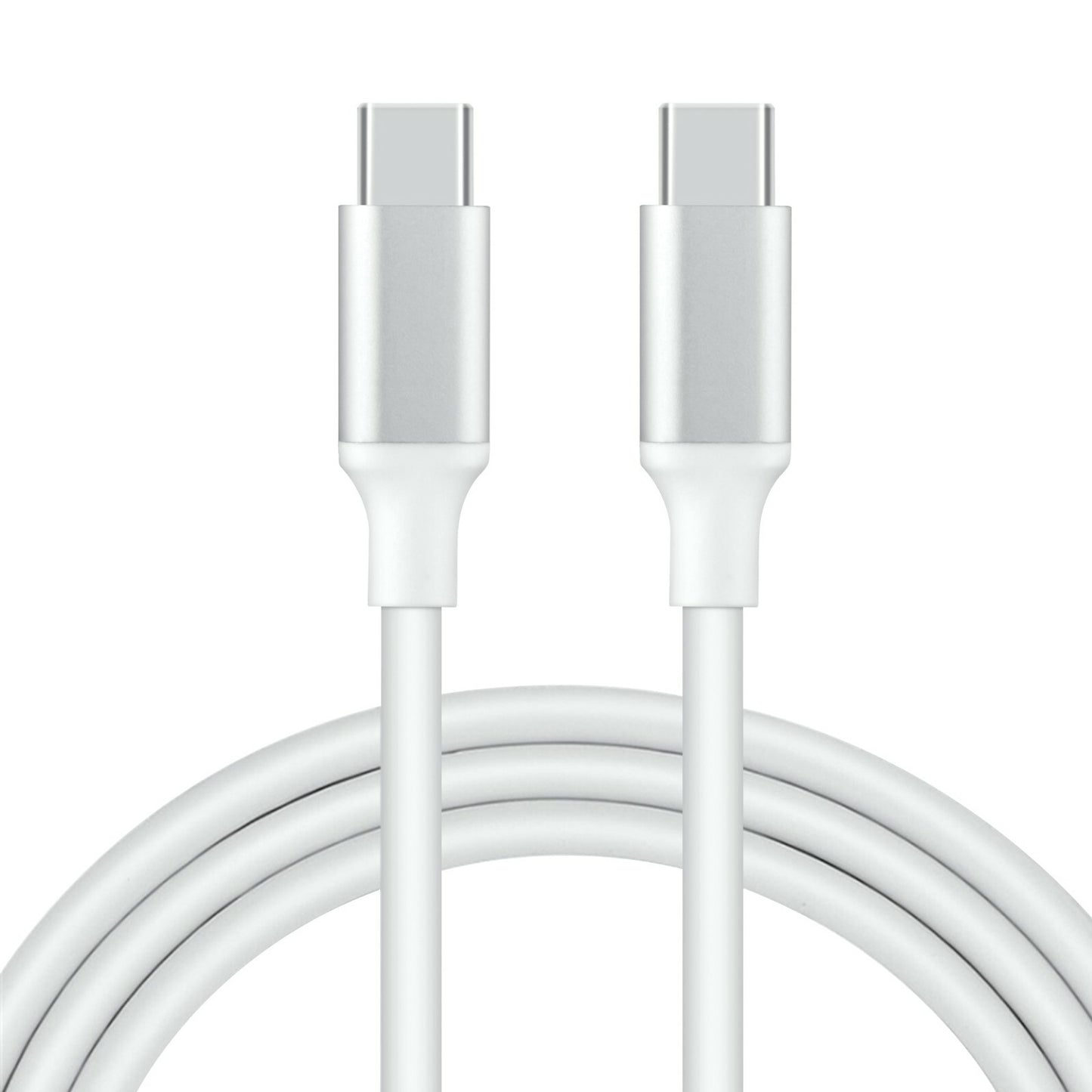 5Ft USB-C Fast Charging Cable for MacBook and Google Devices - White