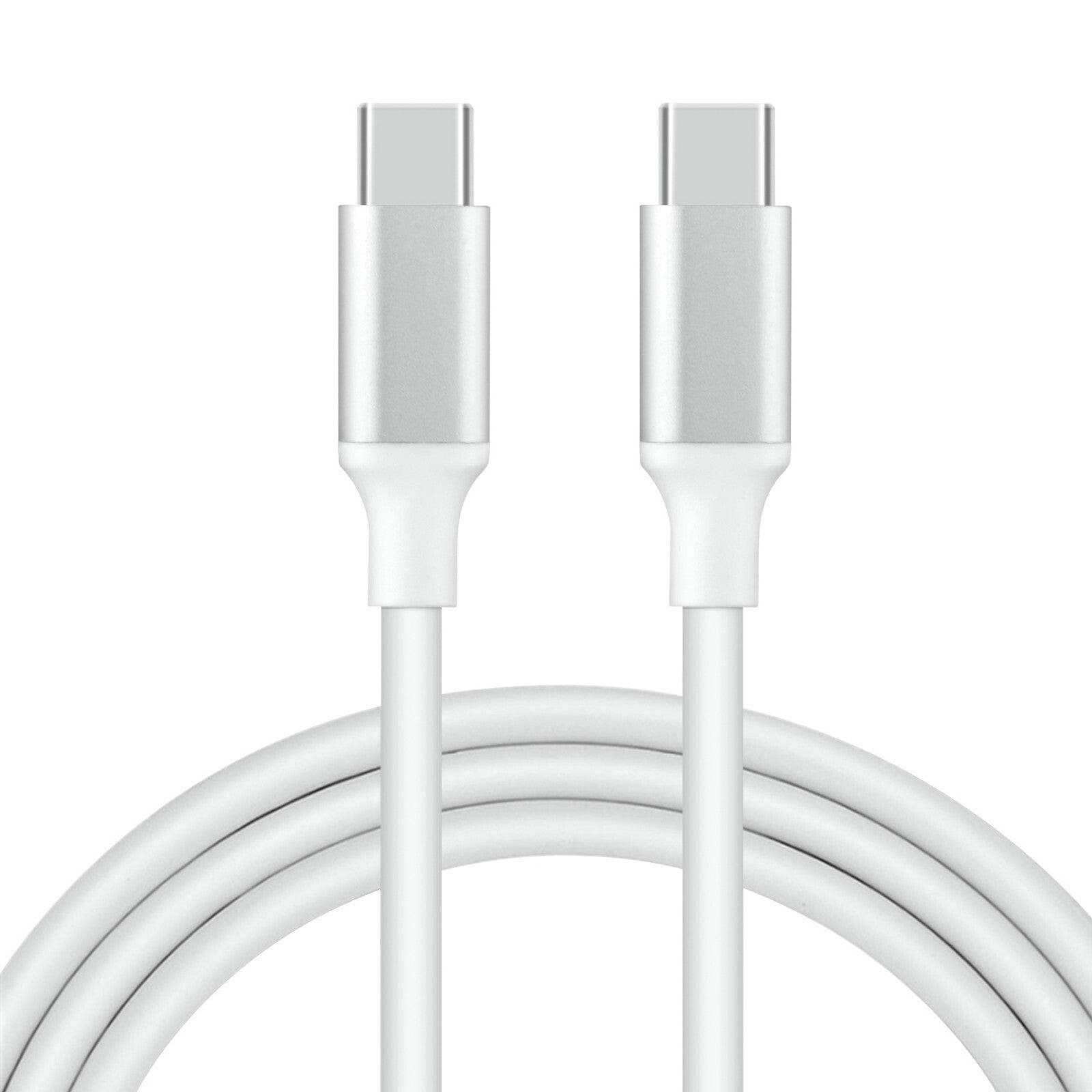 5Ft USB-C Fast Charging Cable for MacBook and Google Devices - White