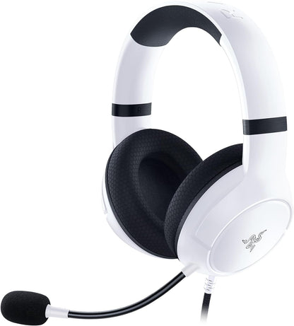Razer Kaira X Wired Gaming Headset for Xbox Series X|S, Xbox One, PC, Mac, and Mobile Devices - Featuring Triforce 50mm Drivers, Hyperclear Cardioid Microphone, Flowknit Memory Foam Ear Cushions, and On-Headset Controls - White