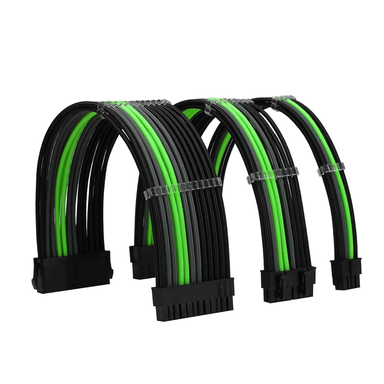 Formulamod Sleeve Extension Power Supply Cable Kit 18AWG ATX 24P+ EPS 8-P+PCI-E8-P with Combs for PSU to Motherboard/Gpu Fm-Nck3 (Black Orange Grey)