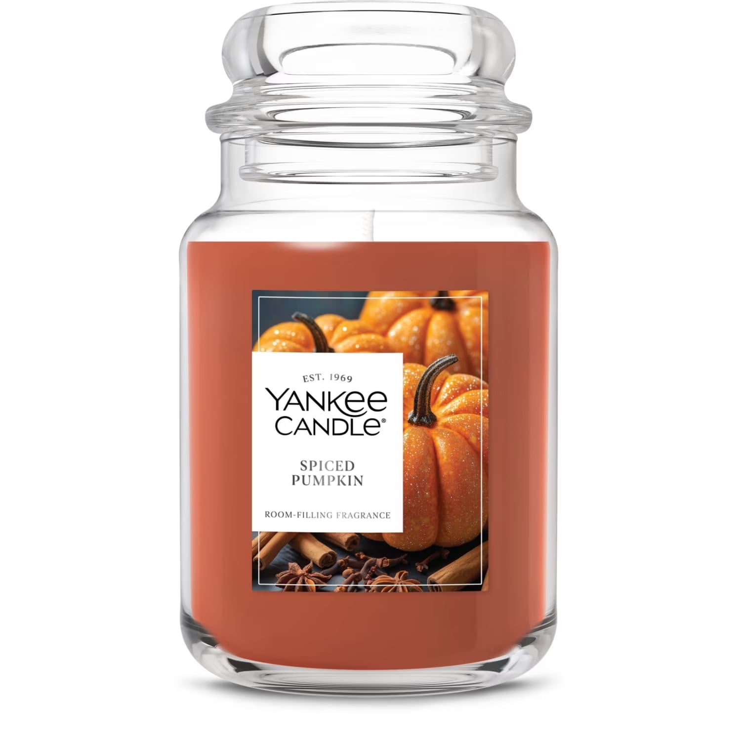 Yankee Candle Spiced Pumpkin Original Large Jar Scented Candles, 22 Oz