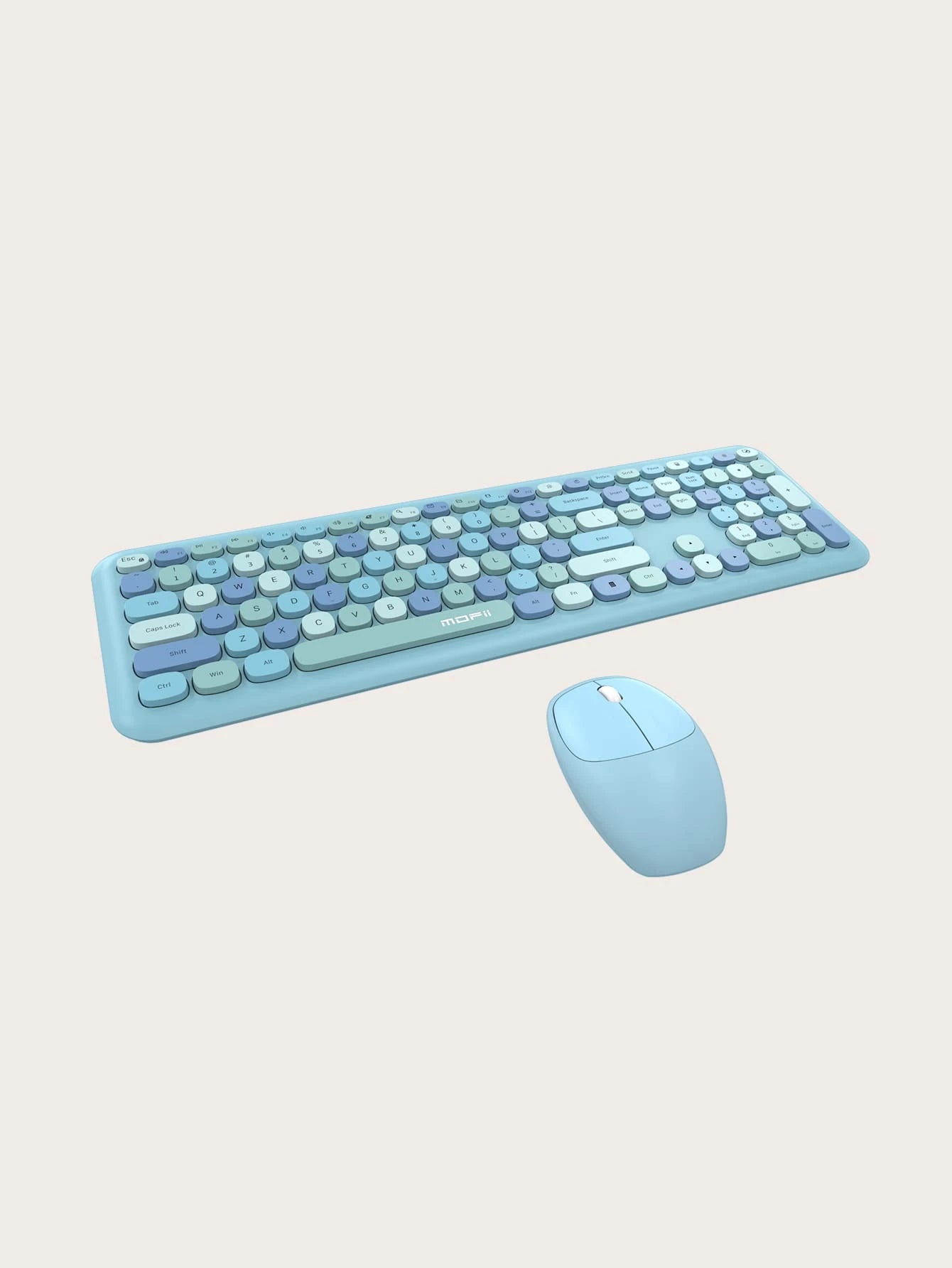 MOFII Mofii 666 Wireless Keyboard and Mouse Combo Set, Ultra-Thin round Cute Design for Home & Office Typing, Compatible with Notebook Computers, Desktop Computers, Etc. (Not Compatible with Iphone, Apple Laptop, Ipad)