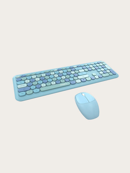 MOFII Mofii 666 Wireless Keyboard and Mouse Combo Set, Ultra-Thin round Cute Design for Home & Office Typing, Compatible with Notebook Computers, Desktop Computers, Etc. (Not Compatible with Iphone, Apple Laptop, Ipad)