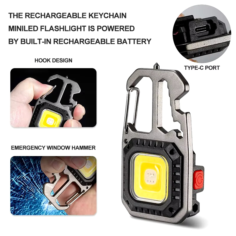 Compact Mini LED Keychain Flashlight - Powerful and Lightweight Portable Illumination