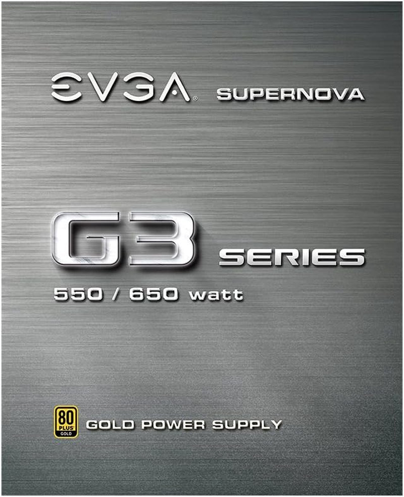 EVGA Supernova 550 G3, 80 plus Gold 550W, Fully Modular, Eco Mode with New HDB Fan, 7 Year Warranty, Includes Power on Self Tester, Compact 150Mm Size, Power Supply 220-G3-0550-Y1