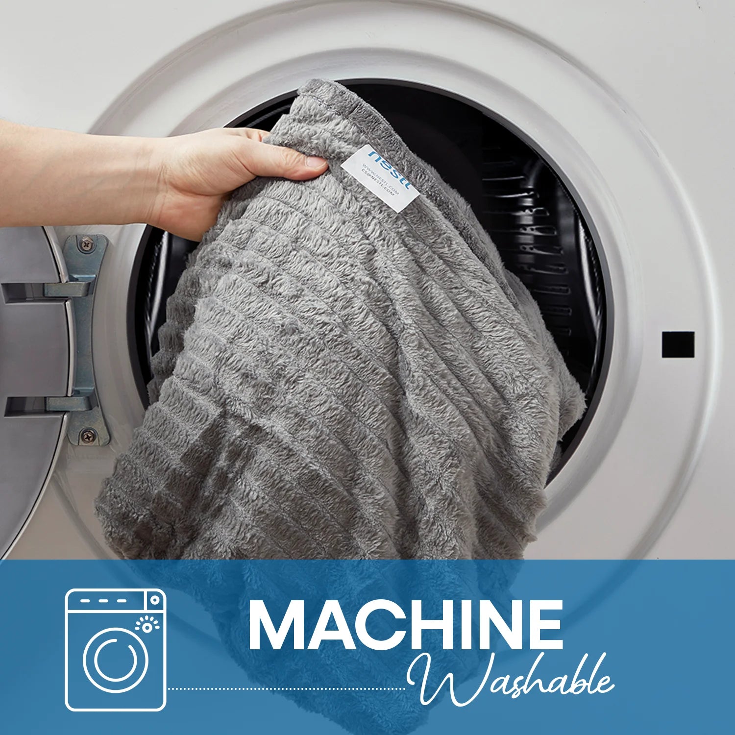 Luxury Soft Lightweight Fleece Throw Blanket - Gray Plush Bed Blanket