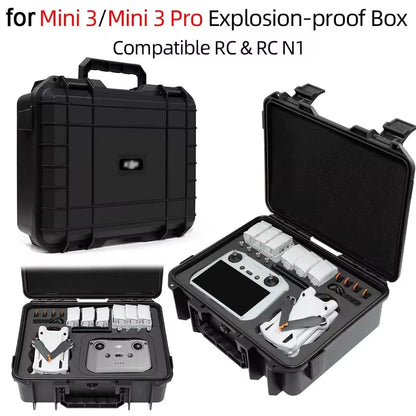 DJI Mini 4 PRO Hard Storage Case - Portable, Explosion-Proof Carrying Box for Mini 3 Pro RC/RC 2 Drone Accessories