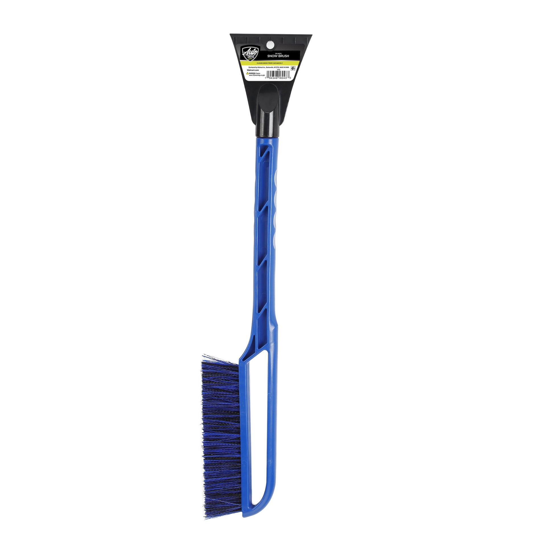 24-Inch Snow Brush and Ice Scraper, Blue, Single Unit for Automotive Use