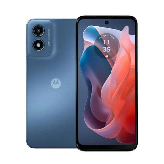 Straight Talk Moto G Play 4G (2024) - 64GB Prepaid Smartphone in Blue (Locked to Straight Talk)