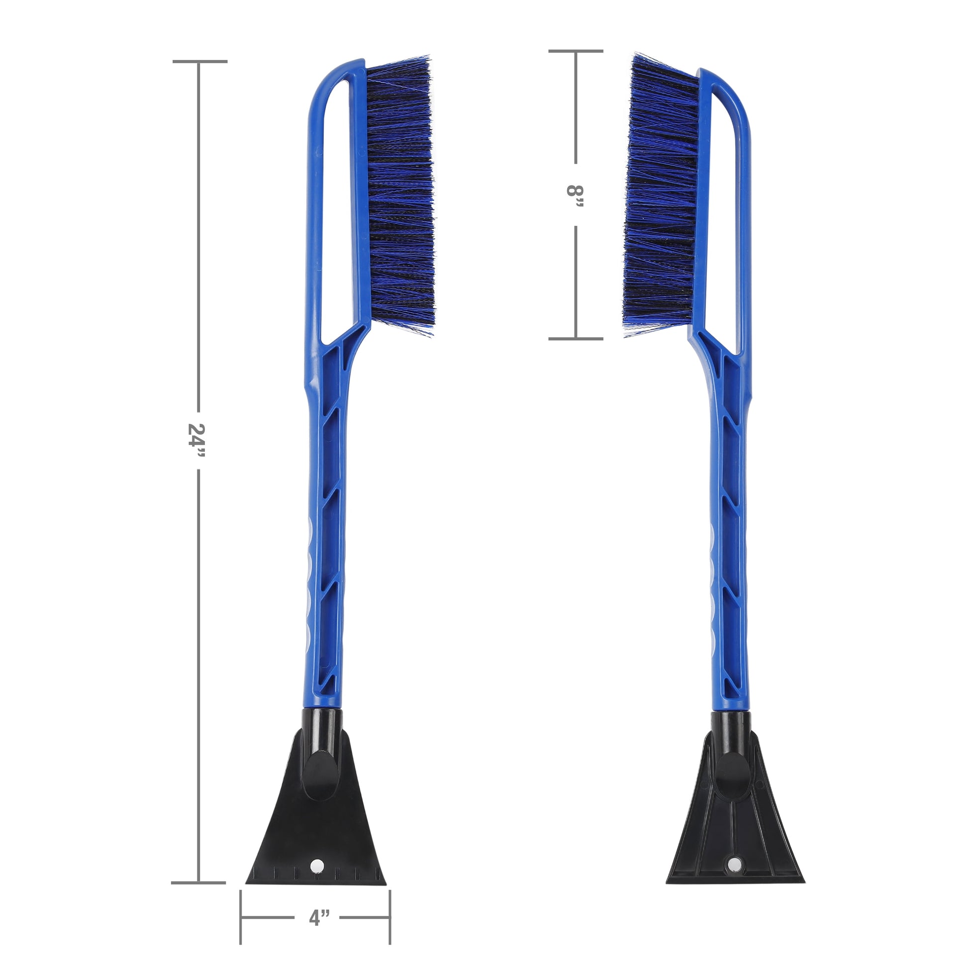 24-Inch Snow Brush and Ice Scraper, Blue, Single Unit for Automotive Use