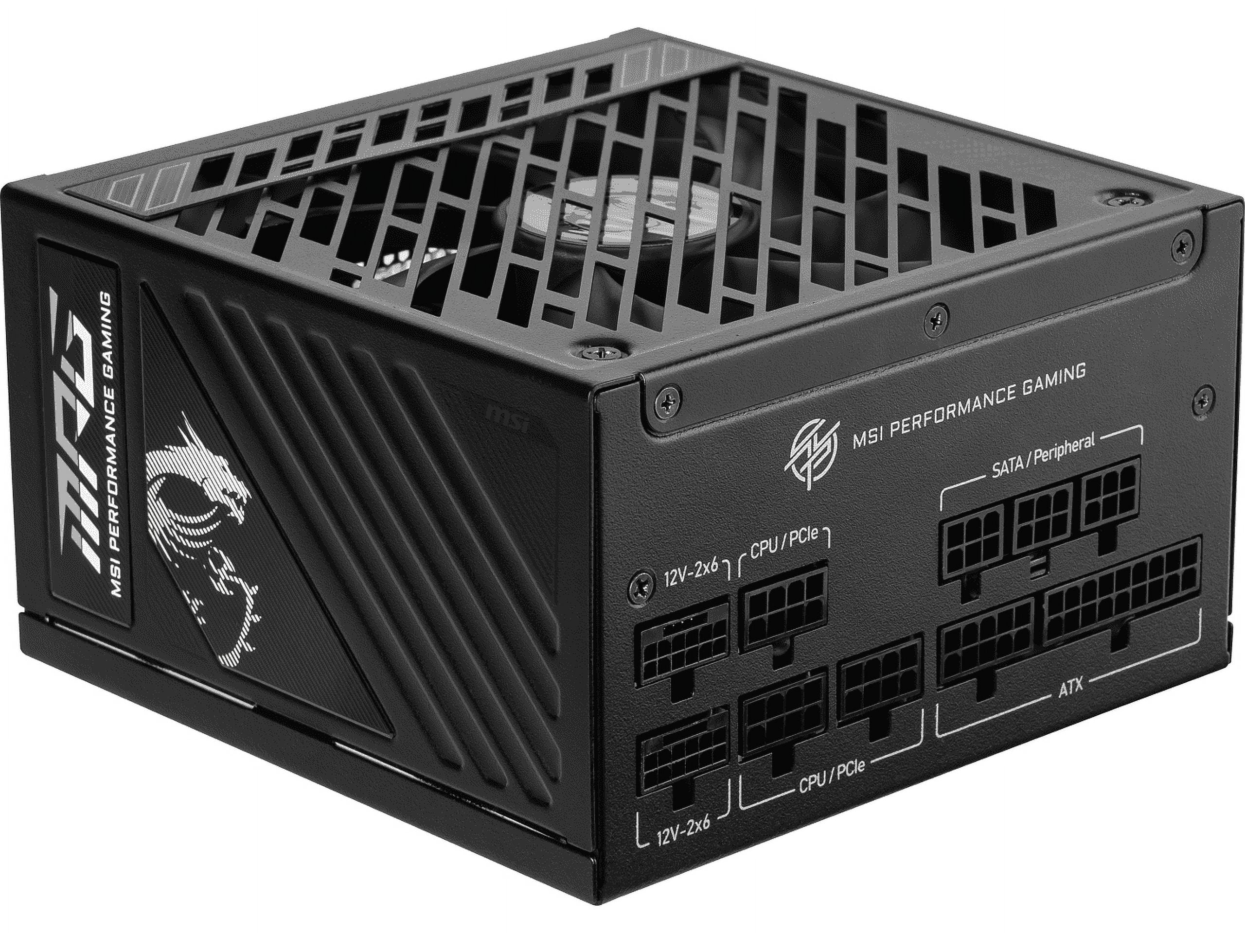 MSI MPG A1000GS PCIE5, Fully Modular Gaming 1000W Power Supply, 80+ Gold, Dual 12V-2X6 Cables, Server-Grade Capacitor, ATX 3.1 & Pcie 5.1 Ready, Low-Noise, Semi Digital, 10 Year Warranty