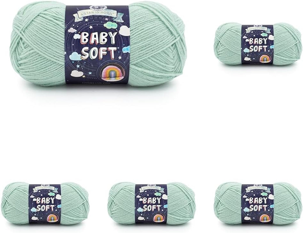 Lion Brand Yarn Baby Soft Blanket Yarn for Crocheting, Knitting, and Crafts, Lemonade, Set of 3