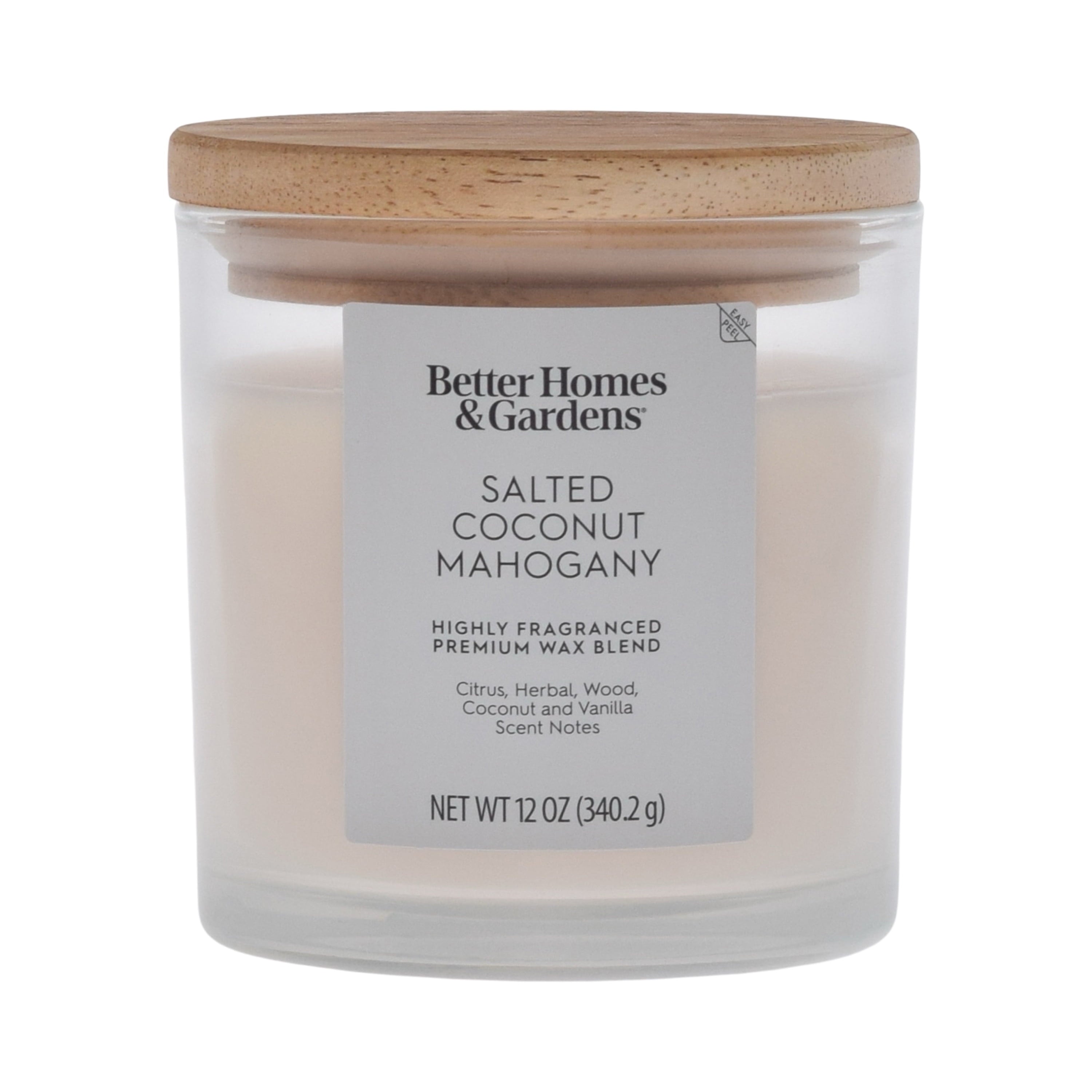Better Homes and Gardens Salted Coconut Mahogany Scented 2-Wick Ombre Jar Candle 12Oz.