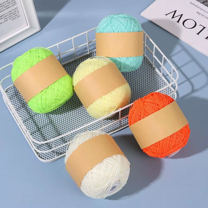 Luminous Chunky Polyester Yarn for Knitting - Glow in the Dark