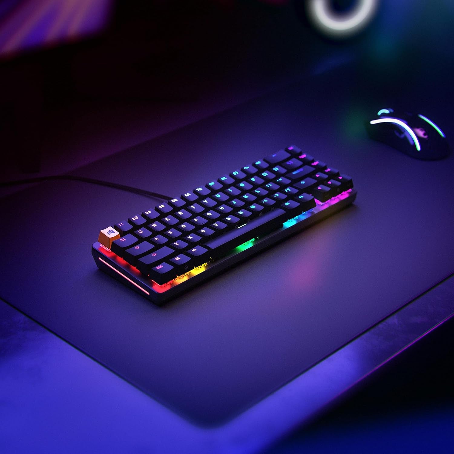 GMMK 60% Compact Custom Gaming Keyboard - USB-C Wired Mechanical Keyboard with RGB Hot-Swappable Switches and Keycaps - Black Metal Top Plate