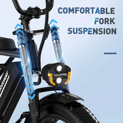 750W Electric Bike for Adults - 20" x 4.0" Fat Tire Off-Road E-Bike with 36V/12Ah Battery for Outdoor Cycling - UL2849 Certified