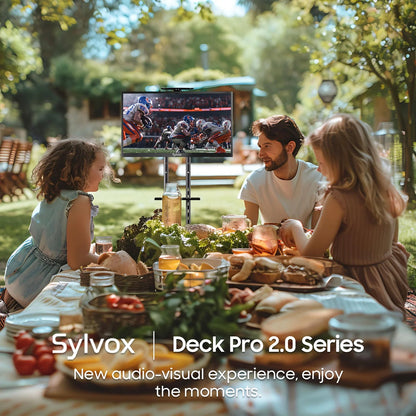 65" Outdoor TV+ TV Mount+Cover, 4K 1000Nits Google TV with Dobly Atmos, IP55 Waterproof TV for Partial Sun (Deck Pro 2.0 NEW)