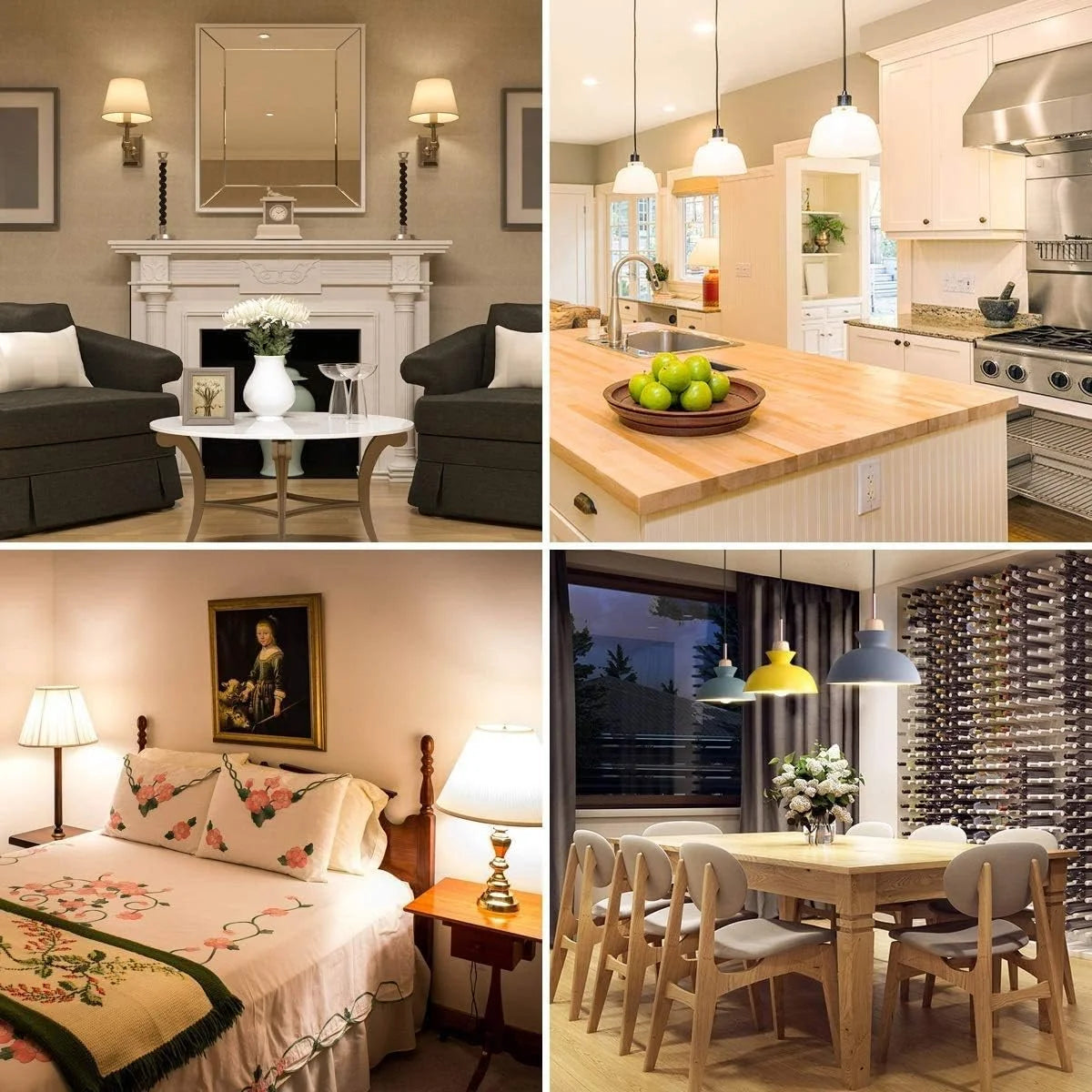 Lepro LED Light Bulbs 60 Watt Eqv Annual save $6.12 Per, Soft White 2700K, 9W 800 Lumens Non-Dimmable, A19 E26 Standard Medium Base, 10000 Hour Lifetime 5 Count