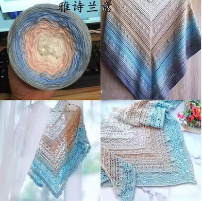 300G 100% Organic Cotton Blend Yarn for Spring and Summer Crochet Projects - 1000 Meter Soft Lace Line for DIY Hand-Woven Clothing and Accessories