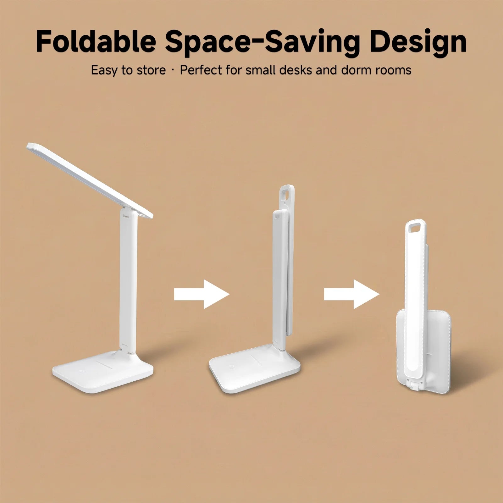 NOYAFA Led Desk Lamp Dimmable Desk Light Reading Lamp 3 Lighting Modes, Eye Protection Accessories, Study Desk Lamp Equipped USB Suitable for Home Office