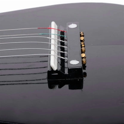 23" Acoustic Guitar Pick Strings Beginner Guitar Starter Kit with Strings & Pick for Kids Adult, Black