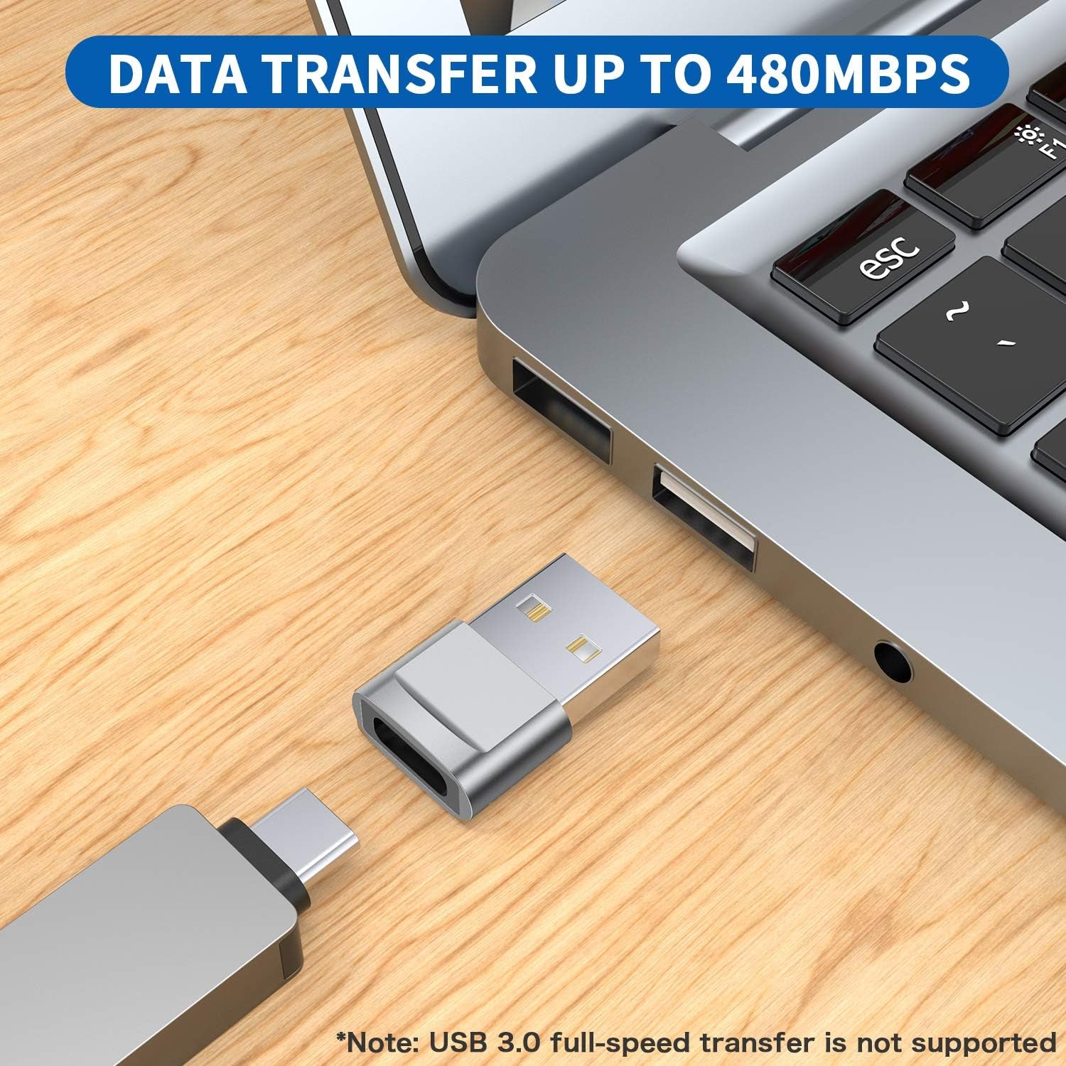 USB C Female to USB Male Adapter (4-Pack), Type C to USB a Charger Converter for Iphone 17 16 15 14 13 12 11 Pro Max, Samsung Galaxy S25 S24 S23 S22 Ultra, Apple Iwatch Watch Series 7 8, Airpods,Ipad