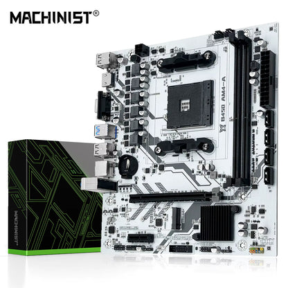 MACHINIST B450 Motherboard AMD Processor Dual-Channel DDR4 Memory AM4 Mainboard M.2 NVME (Supports Ryzen 5500 5600 5600G CPU)