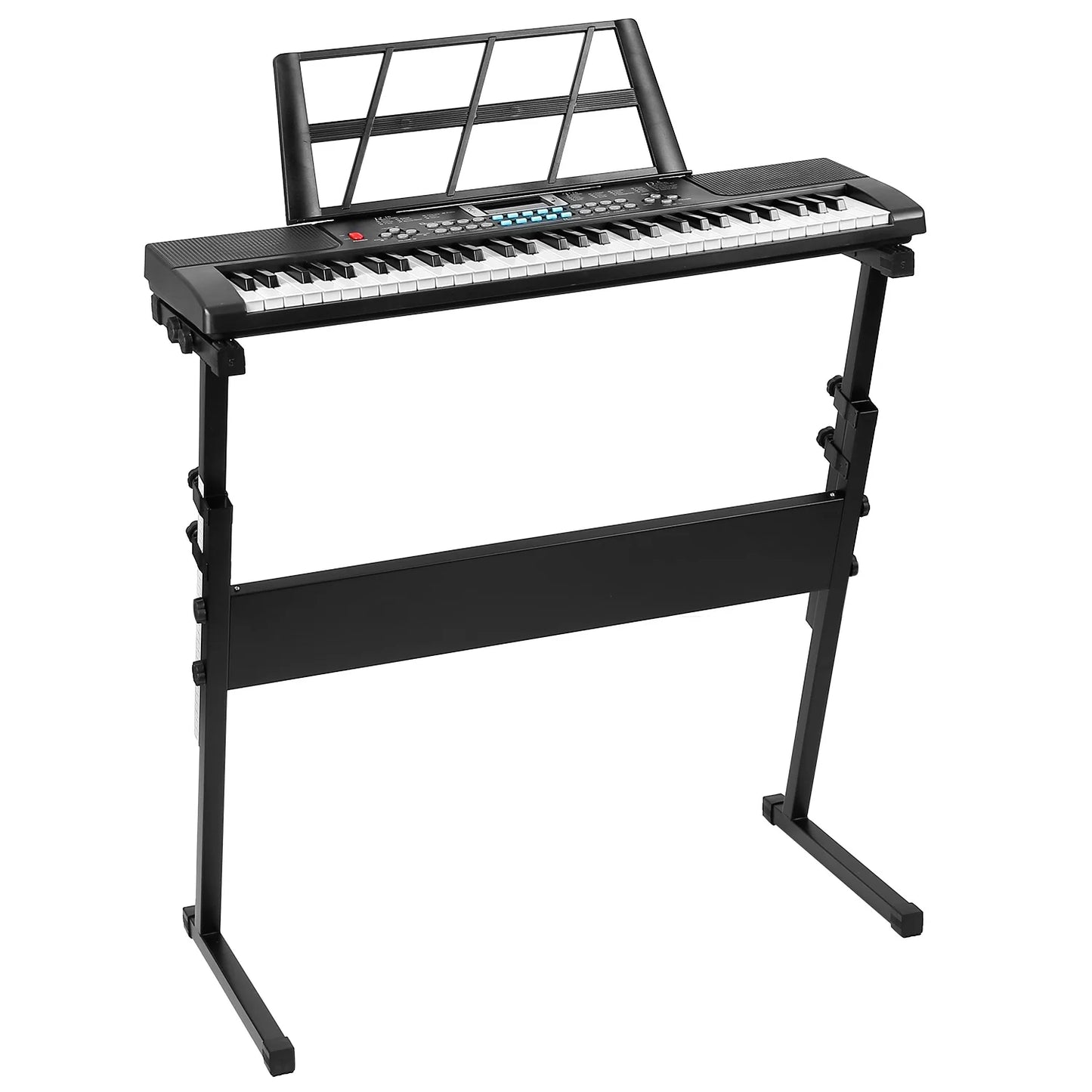 61Key Piano Keyboard Set,Electronic Keyboard Electric Musical Piano Instrument W Stand Mic Black