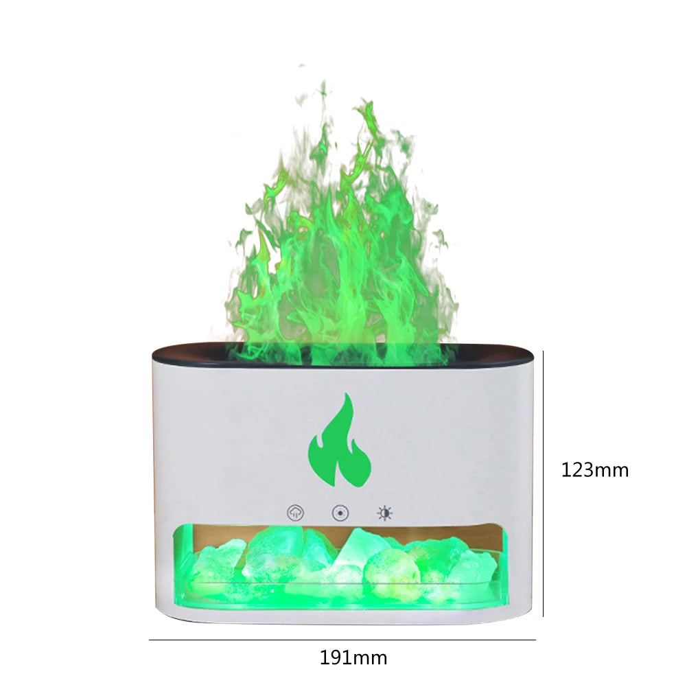 200ML Ultrasonic Aroma Diffuser and Humidifier with LED Flame Effect for Essential Oils