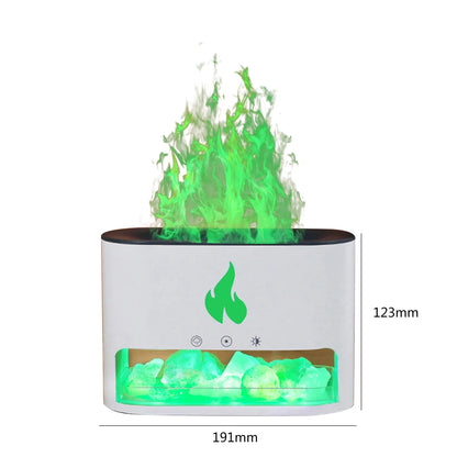 200ML Ultrasonic Aroma Diffuser and Humidifier with LED Flame Effect for Essential Oils