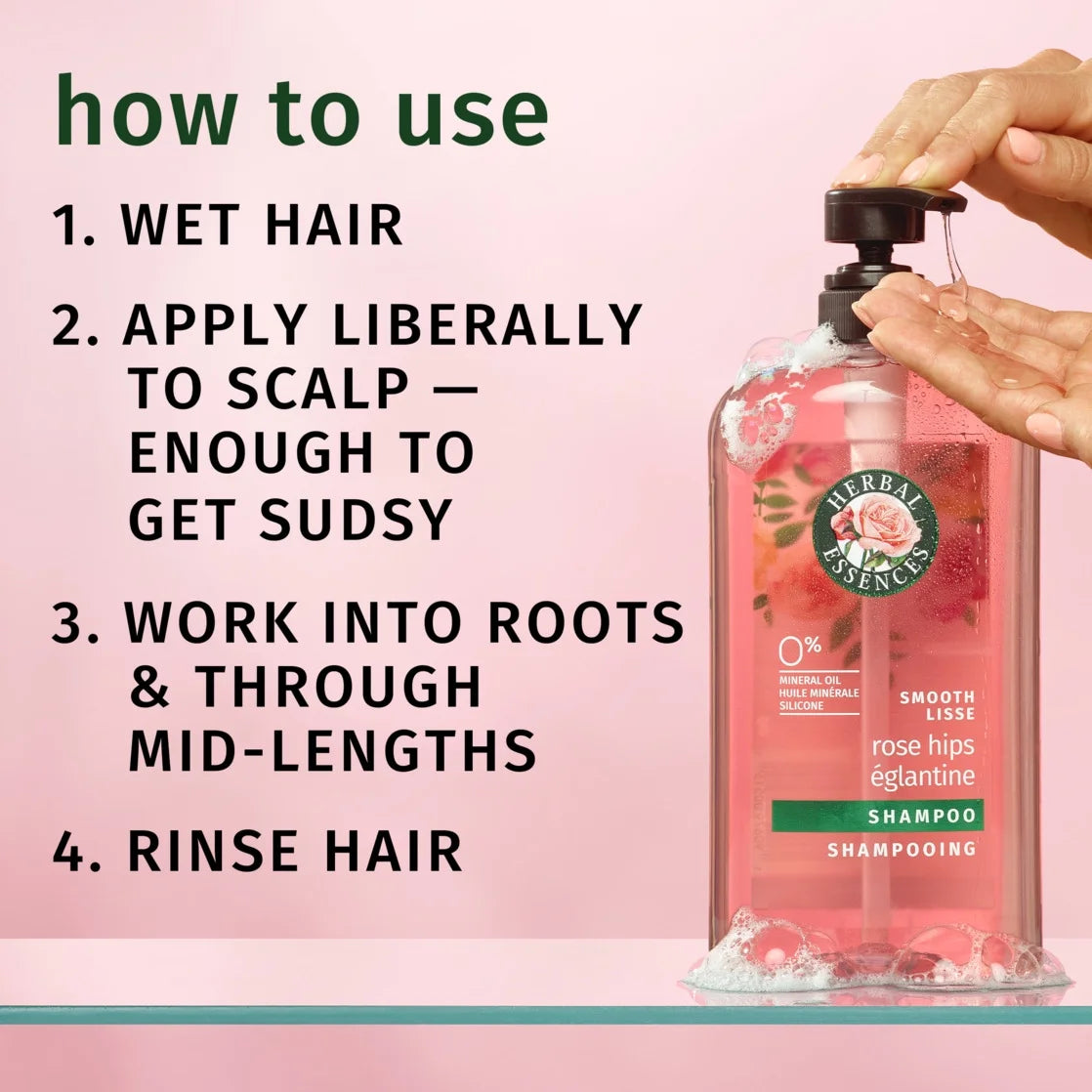 Rose Hips Smooth Shampoo for All Hair Types, 29.2 Fl Oz