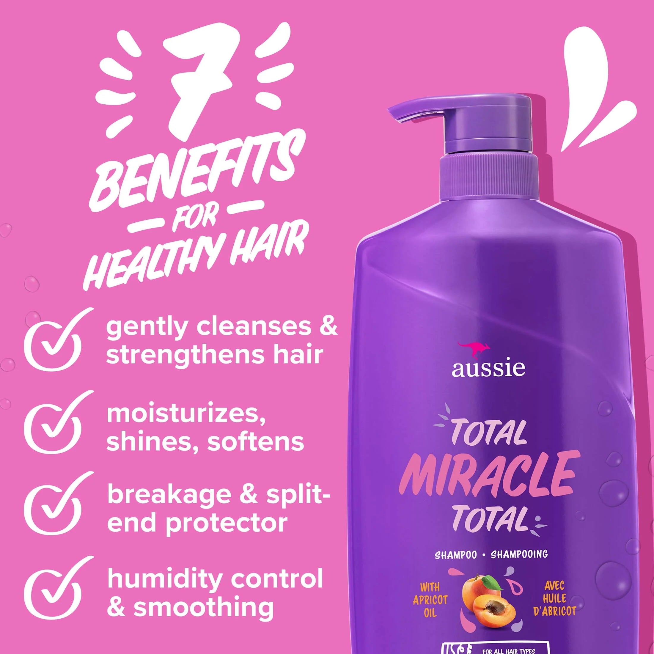 Total Miracle Dual Pack: Apricot & Macadamia Oil Paraben-Free Shampoo and Conditioner