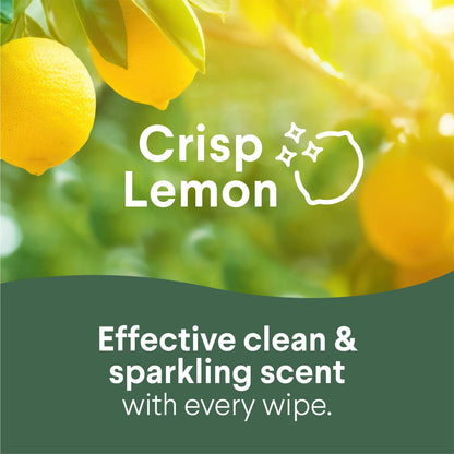 Disinfecting and Cleaning Wipes, Crisp Lemon and Fresh Scent, 75 Count per Pack, Set of 3