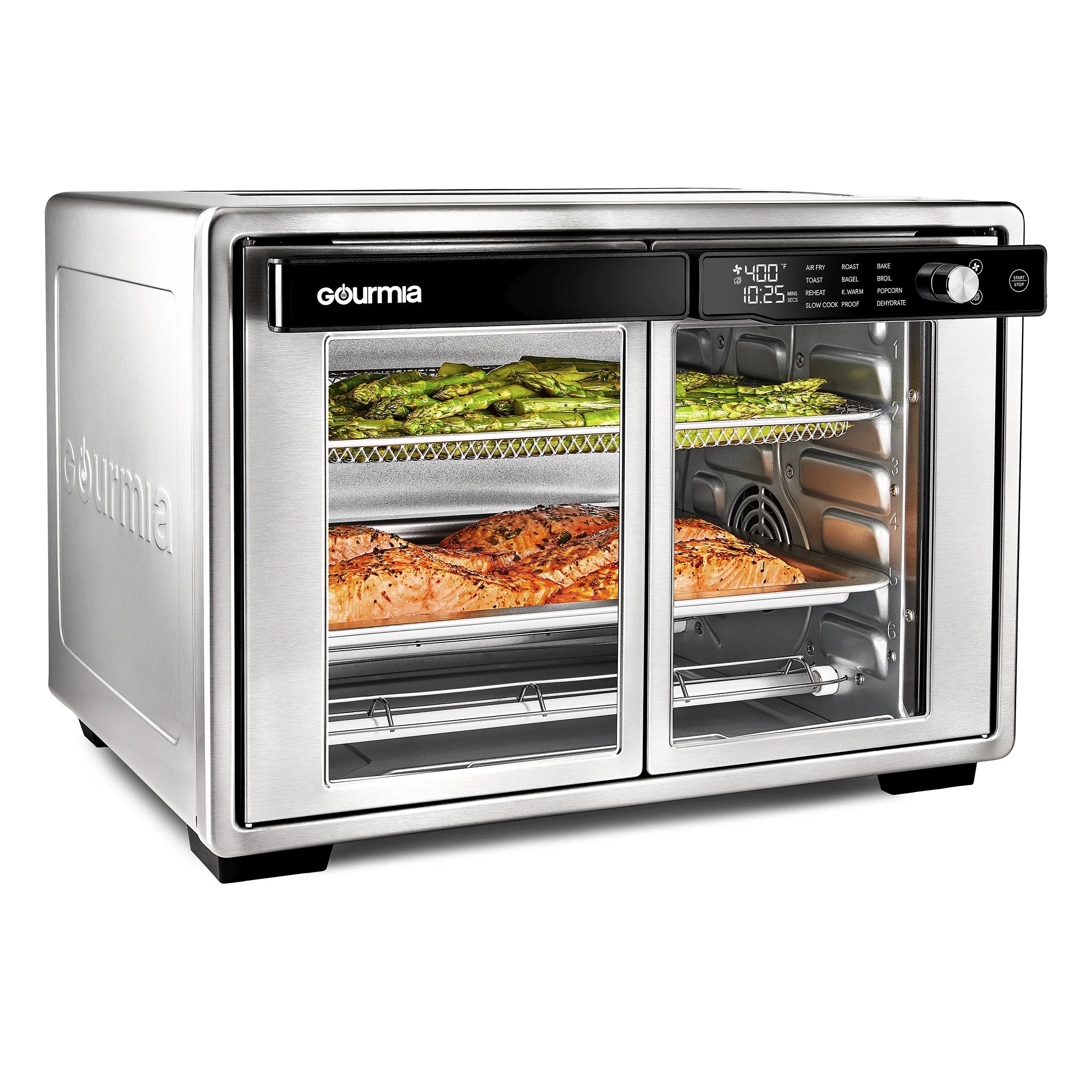1700W 9-Slice Digital Toaster Oven and Air Fryer with 12 Cooking Presets, 35L Capacity, Stainless Steel Finish