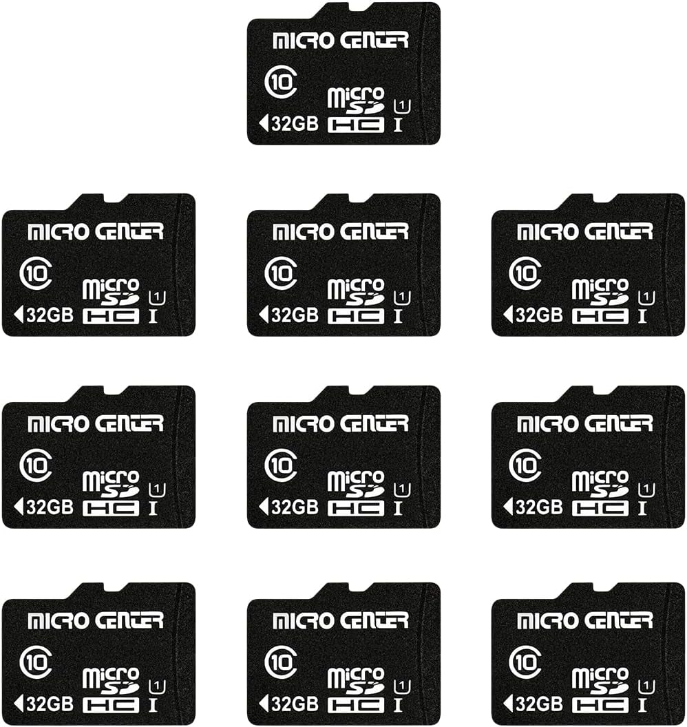 Micro Center 32GB Class 10 Microsdhc Flash Memory Card with Adapter for Mobile Device Storage Phone, Tablet, Drone & Full HD Video Recording - 80Mb/S UHS-I, C10, U1 (5 Pack)
