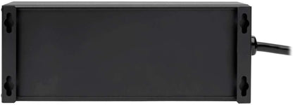 Tripp Lite Isobar 6 Outlet Surge Protector Power Strip with 2 USB Charging Ports,10Ft Long Cord,Right-Angle Plug, Metal, 3840 Joules,Lifetime Limited Warranty & $50K Insurance (Ibar6Ultrausbb)Black