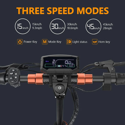 800W Electric Scooter for Adults with Seat, 12.5Ah Battery, 3 Speed Settings, Capable of 28 MPH and 32 Miles Range